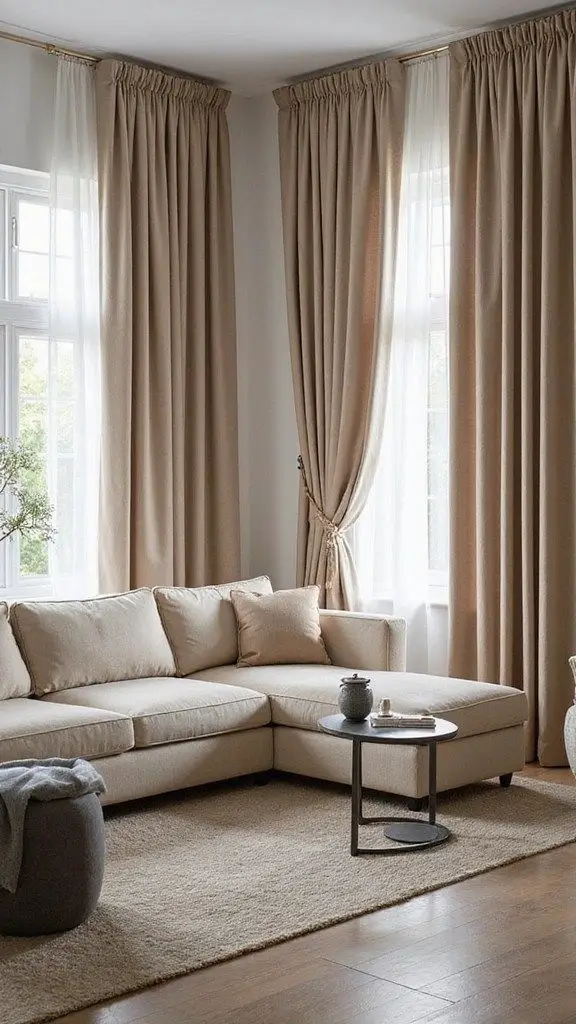 Modern luxury living room curtains