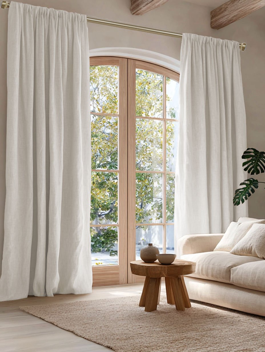 Greta White - White Linen curtains (6)