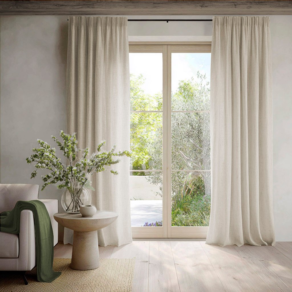 Linia Oatmeal - Natural, Neutral Linen curtains (2)