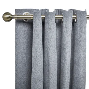 Room Darkening Extendable Metal Eyelet Curtain Pole