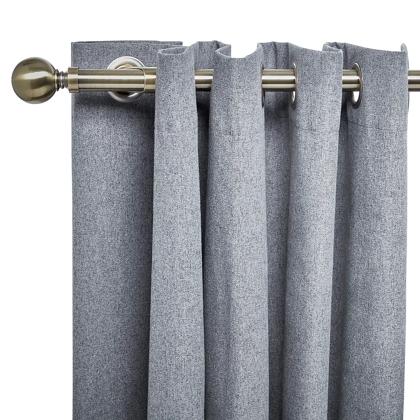 Room Darkening Extendable Metal Eyelet Curtain Pole
