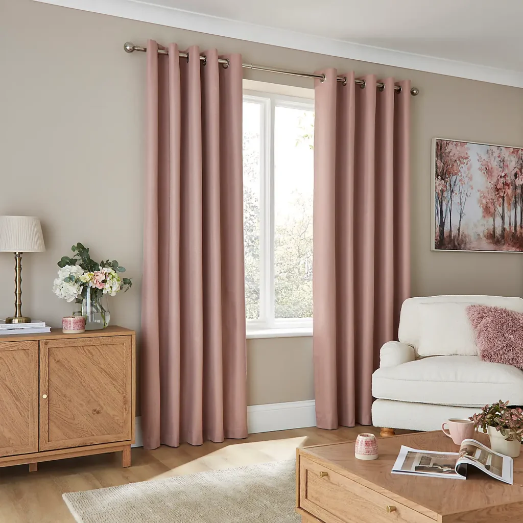 Rotterdam Herringbone Blackout Eyelet Curtains