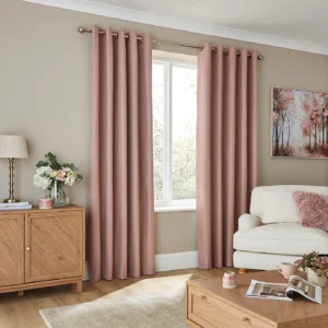 Rotterdam Herringbone Blackout Eyelet Curtains
