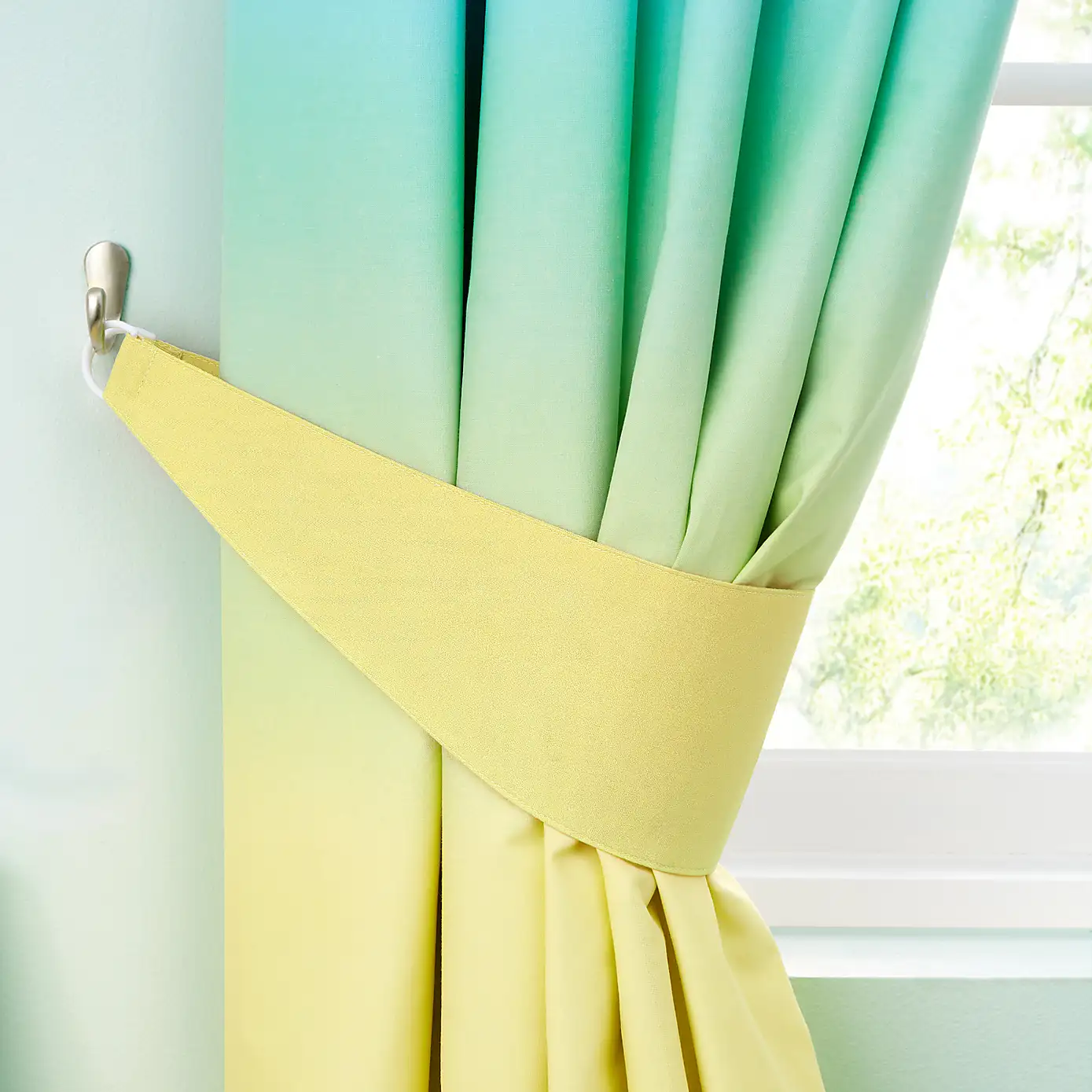 Bright Rainbow Ombre Blackout Eyelet Kids Curtains