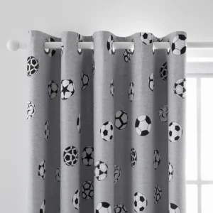 Football Blackout Eyelet Kids Curtains