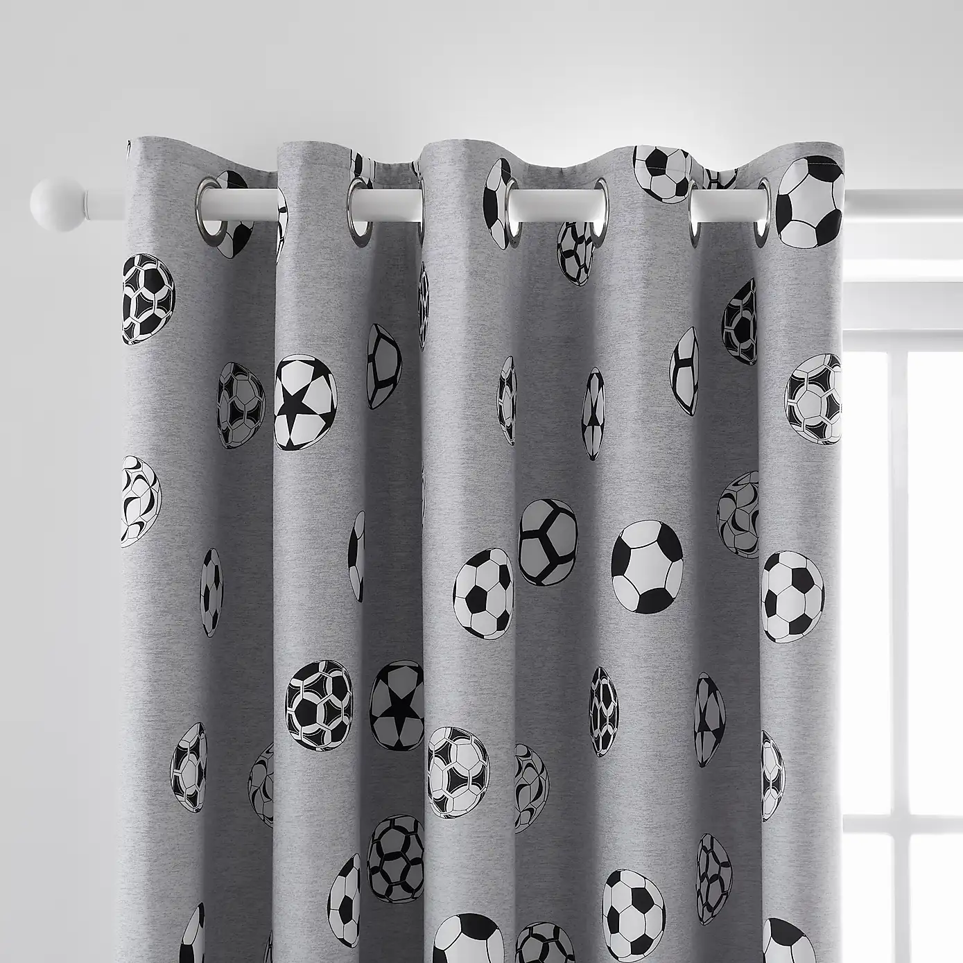Football Blackout Eyelet Kids Curtains