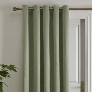 Fusion Strata Dim Out Woven Eyelet Door Curtain