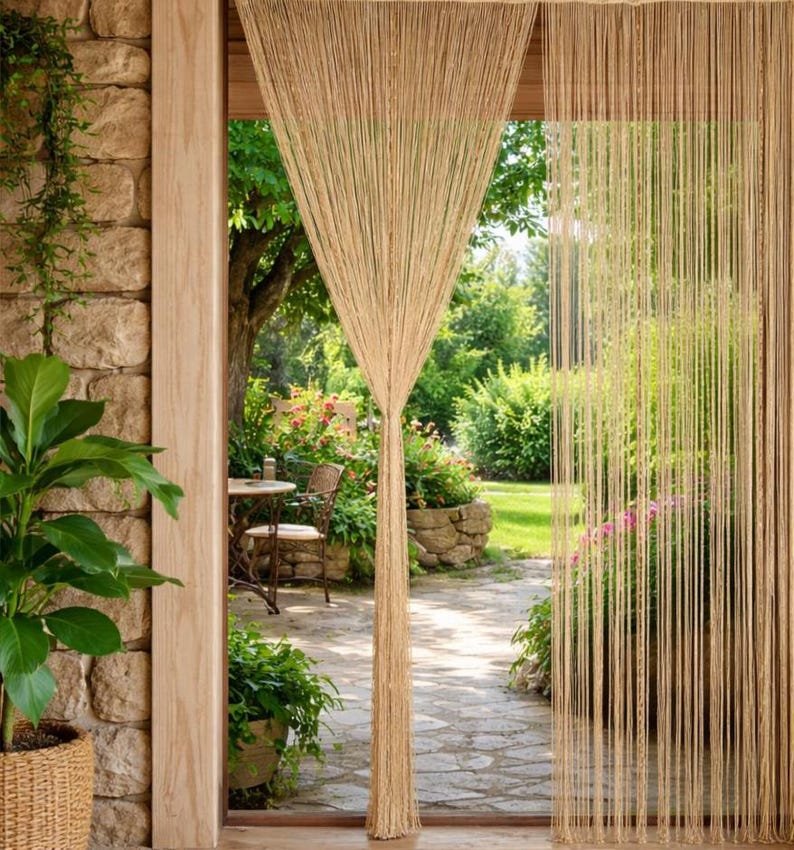 Japanese Style Drape Beaded Curtain Doorway