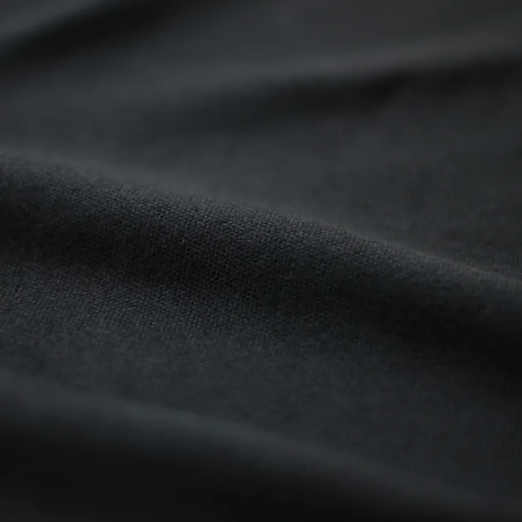 Luna Brushed Blackout Black Pencil Pleat Curtains