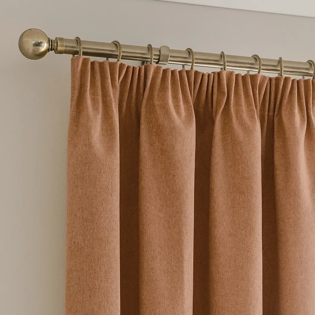 Brown Pencil Pleat Curtains
