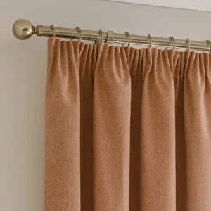 Brown Pencil Pleat Curtains