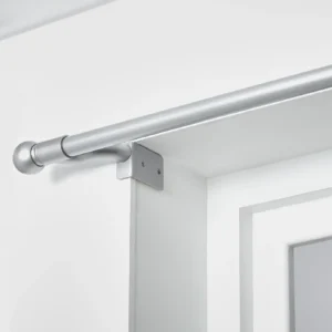 No Drills Extendable Metal Eyelet Curtain Pole