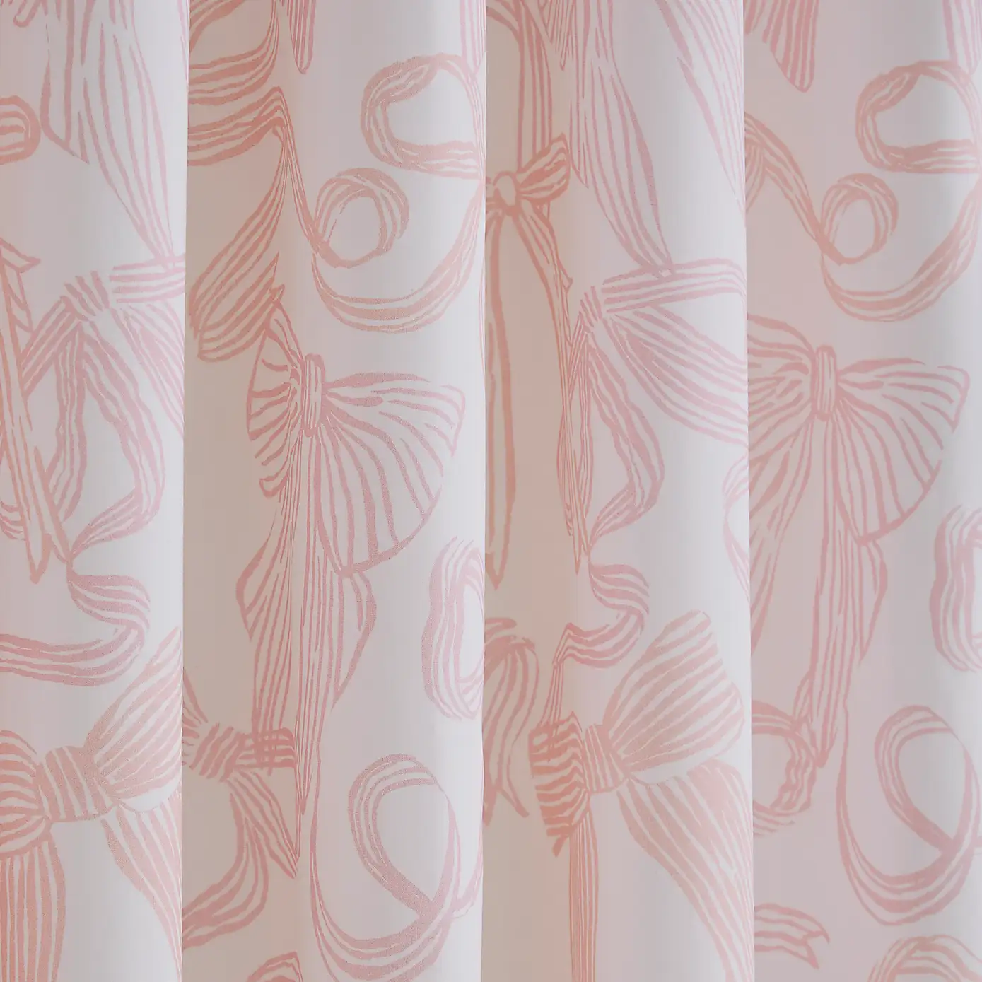 Pink Bows Blackout Eyelet Kids Curtains