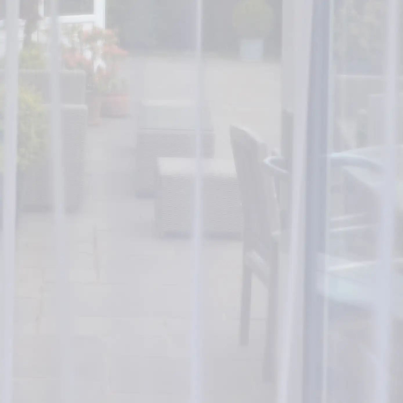 White Linen Look Slot Top Voile Unlined Sheer Curtain