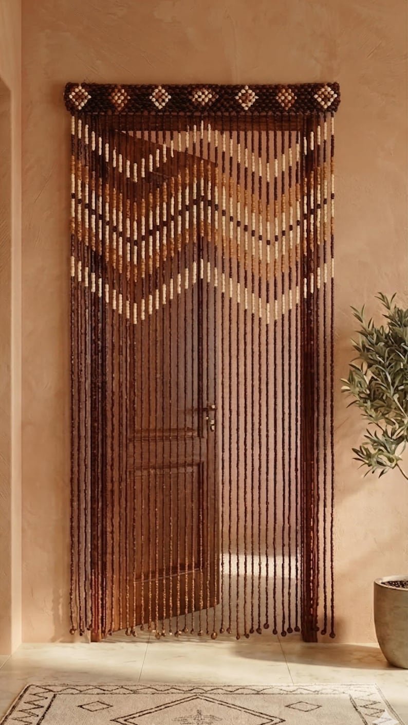 Wooden Beaded Door Curtain (2)