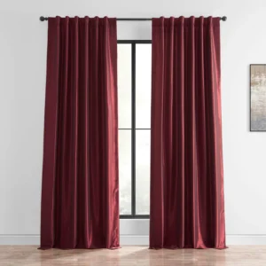 Luxury Ruby Vintage Dupioni Silk Drapes for Elegant Interiors