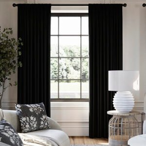 Ascot Night Sky Black Curtains