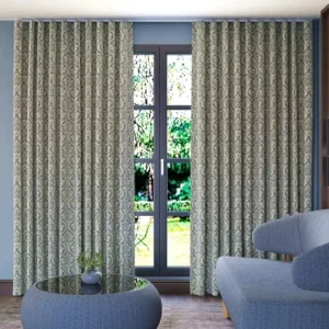 Blue Ripple Fabric Curtain