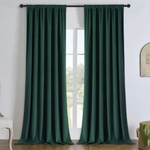 Custom Velvet Blackout Back Tab Rod Pocket Curtain