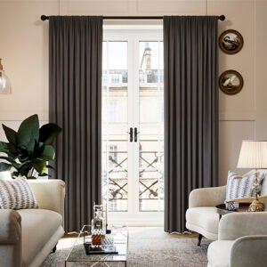 Devonshire Charcoal Black Curtains