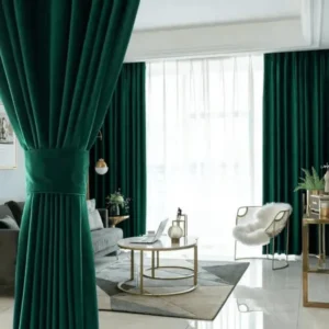 Regal Emerald Green Velvet Curtains