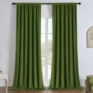 Forest Green Custom Velvet Curtain