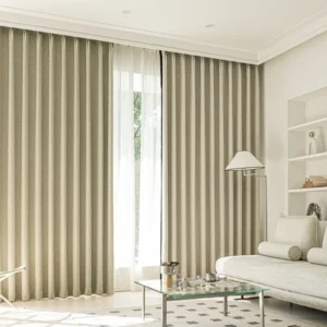 Lacy Cotton Linen Weave Blackout Custom Curtain