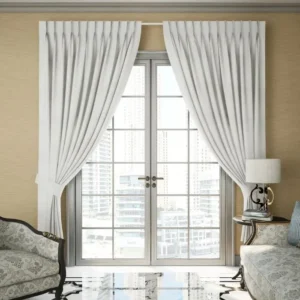 Light Grey Fabrics Pleat Curtain