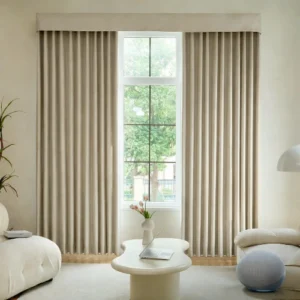 Lumiere Unlined Quincy Vanilla Curtains