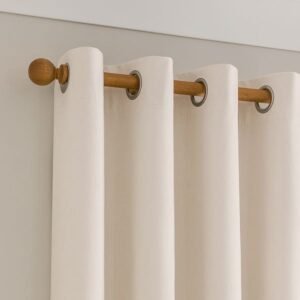 Luna Brushed Blackout Eyelet Door Curtain