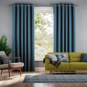 Luxe Faux Silk Azure Curtains