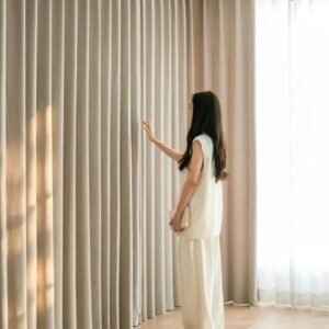 Luxurious Pleated Cashmere Blackout Curtains