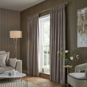 Mink Velvet Pencil Pleat Curtains