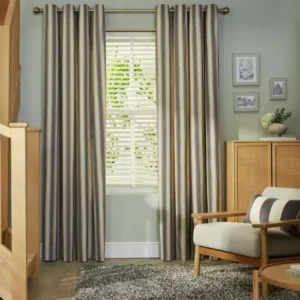 Modern Charcoal Blackout Eyelet Curtains