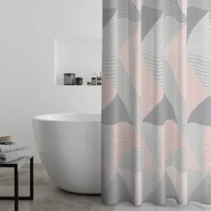 Nordic Larsson Geometric Shower Curtain