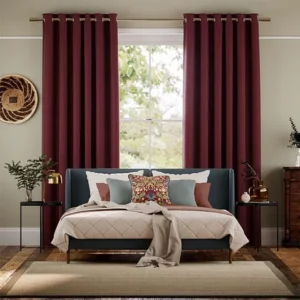 Rich Merlot Luxe Silk Curtains