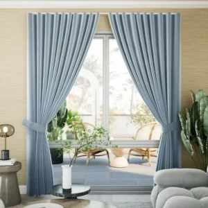 Ripple Light Blue Curtain