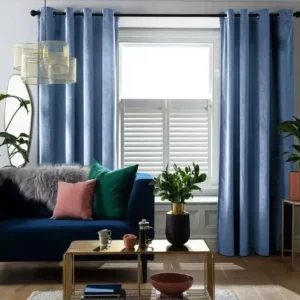 Royal Navy Dimout Eyelet Curtains