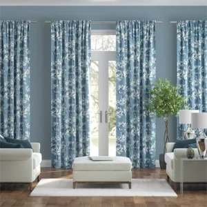 Serene Bluebird Soft Linen Curtains