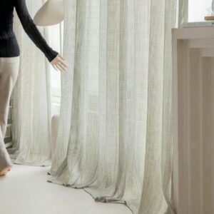 Smoky Green Net Curtains