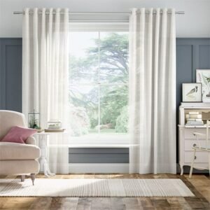 Thea Sheer Coconut Eyelet Curtains