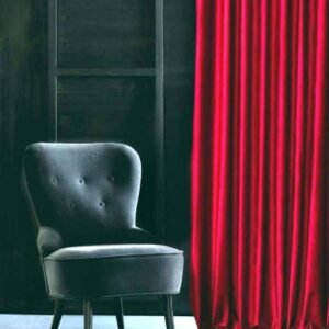 Velluto cherry red velvet curtain