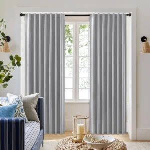Blackout Curtain Back Tab/Rod Pocket 100% Blackout Living Room Drapes