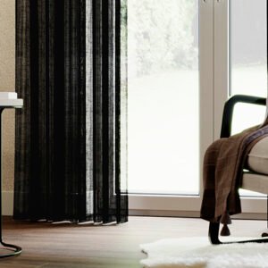 Brescia Voile, Raven Blackout Curtains - Made to Measure Curtains