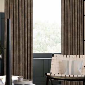 Chenille (Blackout) Pencil Pleat Curtain Latte