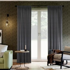 Genoa Faux Silk (Blackout), Night Shimmer - Made to Measure Curtains
