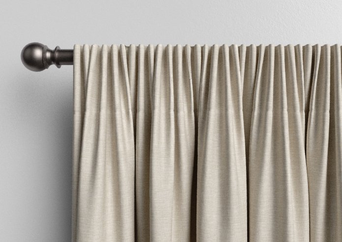 Hampshire (Blackout) Pencil Pleat Curtain Biscuit
