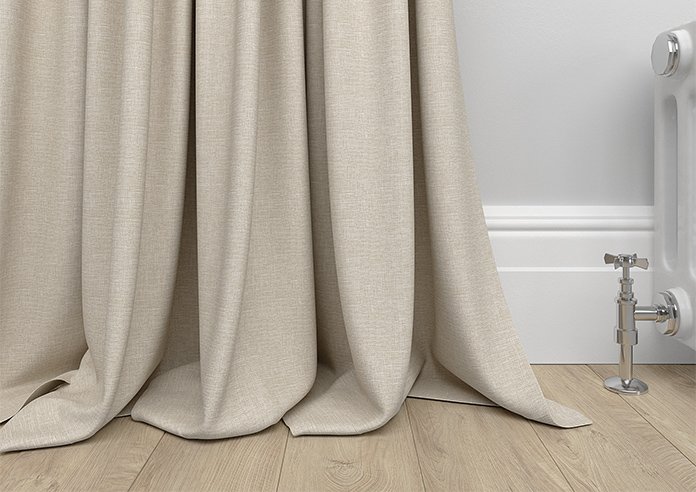 Hampshire (Blackout) Pencil Pleat Curtain Biscuit