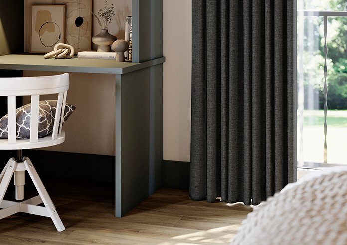 Hampshire (Blackout) Pencil Pleat Curtain Anthracite