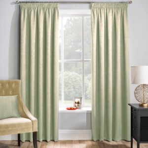 Matrix Pencil Pleat Curtain Green